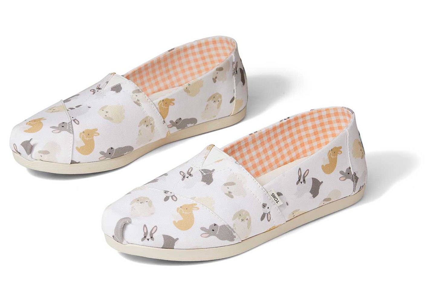 Toms Espadryle Damskie Białe - Alpargata Bunnies - 23IAFUSCP